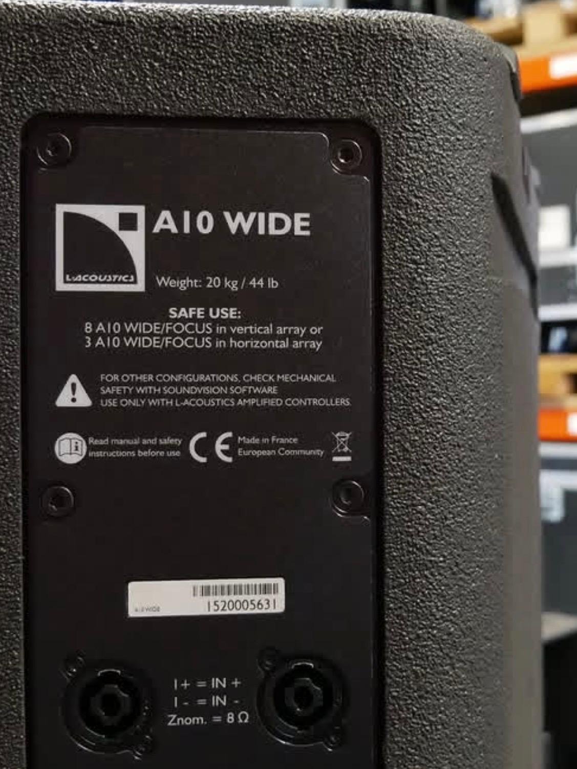 L-Acoustics A10 Wide loudspeaker back view