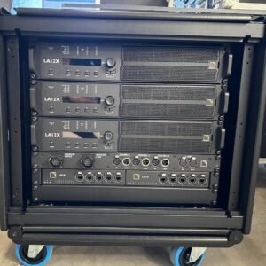 L-Acoustics LA-RAK II AVB flyable touring rack with LA12X amplifiers