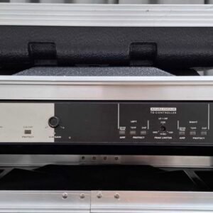 Nexo PS15 analogue TD controller showing the PS15 model marking and front-panel controls in a rack