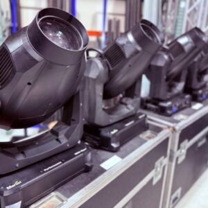 Martin MAC Viper Performance moving head lighting fixtures on flight cases