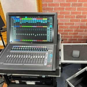 Waves LV1 Classic mixing console pictured in a flight case